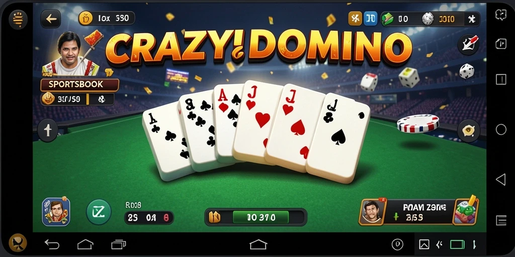 Tampilan gameplay menarik dalam CRAZYDOMINO yang penuh aksi.