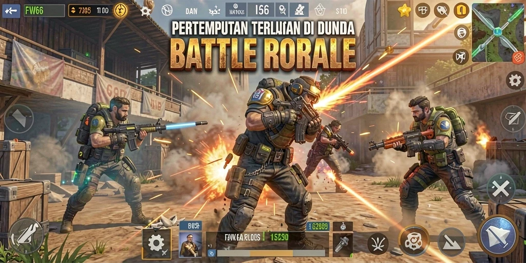 Screenshot gameplay FW66 menampilkan pertempuran seru dan aksi mendebarkan.