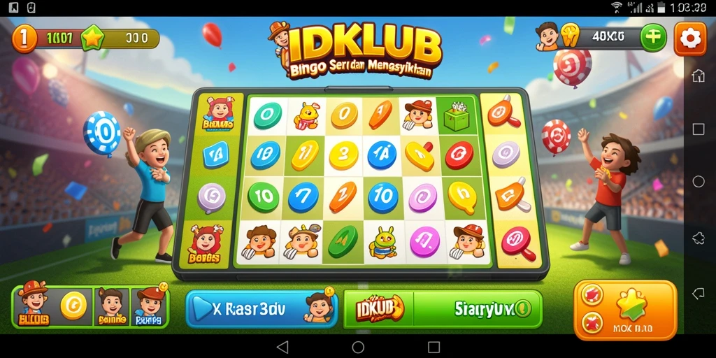 Tampilan gameplay Bingo seru di IDKLUB dengan beragam fitur menarik.