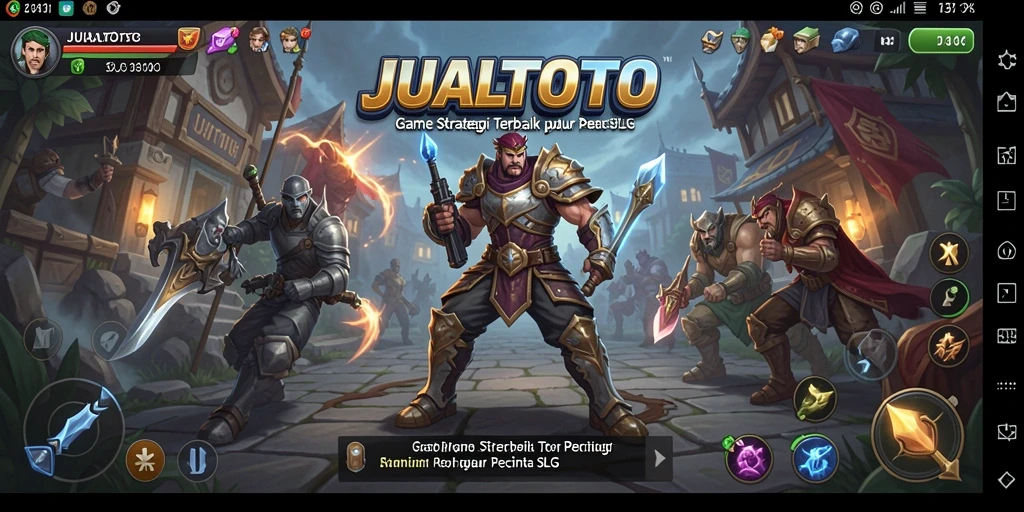 Screenshot JUALTOTO menampilkan peperangan strategis yang seru.