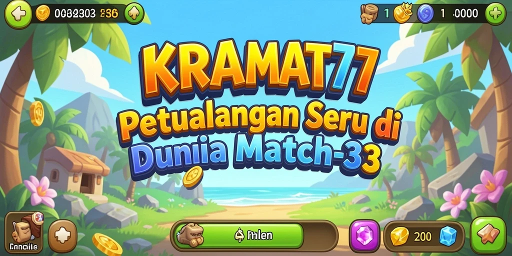 Gameplay seru KRAMAT77 dengan tantangan Match-3 yang menarik.