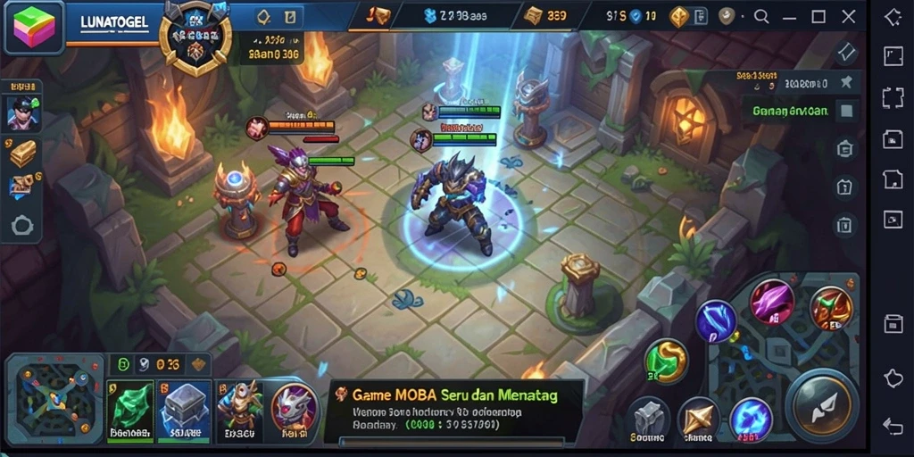 Tampilan gameplay menarik dari LUNATOGEL yang penuh aksi.