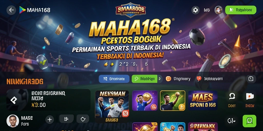 Tampilan gameplay menarik dari aplikasi Sportsbook MAHA168.
