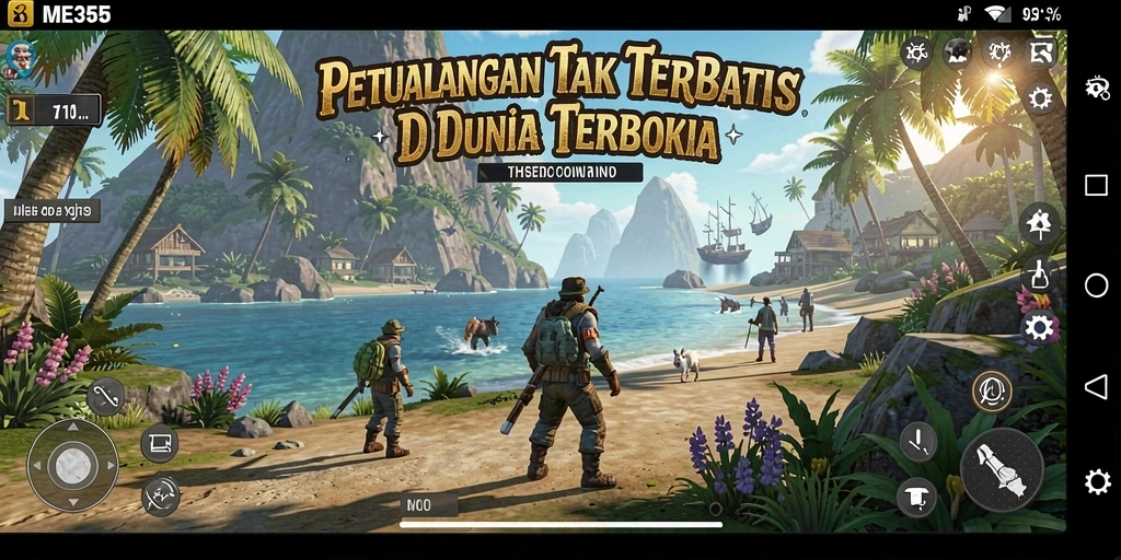 Gameplay ME355 di dunia terbuka yang luas dan menakjubkan.