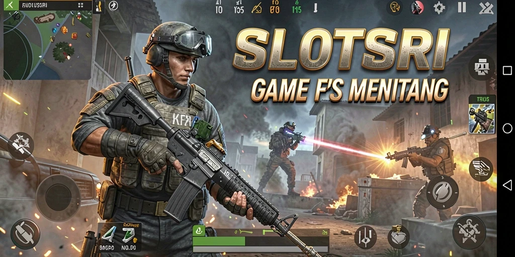 Tangkapan layar utama SLOTSRI menampilkan aksi seru dalam mode FPS.