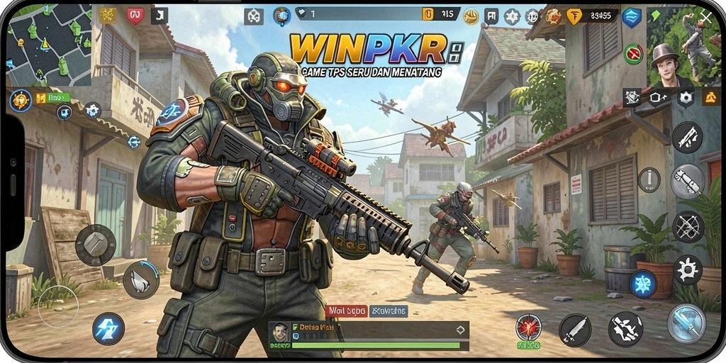 Tampilan gameplay seru dari WINPKR dengan aksi intens.